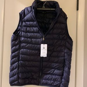Cherry chick men’s navy blue down vest